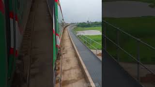 train on track railway viaduct bridge underpass bangladesh RRBD [upl. by Mintun]