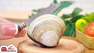 How To Cook Clam Stew In Mini Kitchen By Miniature Cooking  ASMR Cooking Mini Food [upl. by Anneirb]