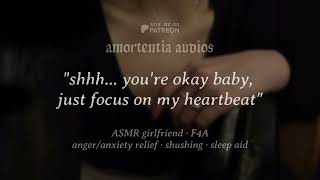 comfort for trauma and stress 🖤 ASMR girlfriend · F4A · angeranxiety relief · shushing · sleep aid [upl. by Urana]