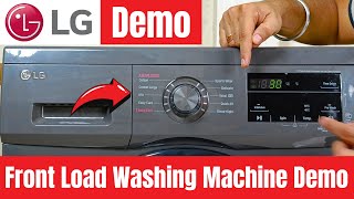 Lg Front Load Washing Machine Demo ⚡ Lg Fully Automatic Front Load Washing Machine Demo [upl. by Colline]