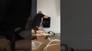 Triad on wall subwoofer install control4 electrician smarthome speaker audio [upl. by Amby]