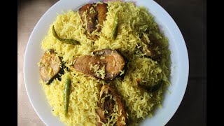 Authentic Ilish Pulao Recipe  Hilsa fish pulao recipe  Easy amp tasty ilish pulao [upl. by Yelkrab]