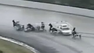 Gate Car Crashes Horse Racing Accident Freehold Raceway [upl. by Gagnon]