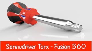 Screwdriver Torx  Fusion 360 Tutorial [upl. by Ynattyrb566]