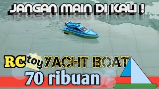 RC BOAT MAINAN 70 RIBUAN  MAINNYA DI KOLAM AJA [upl. by Yeoj578]