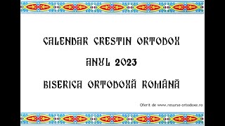 Calendar ortodox 2023 [upl. by Caressa]