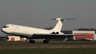 Rada Airlines Ilyushin IL62 Landing amp Take Off Maastricht Aachen Airport [upl. by Hseyaj]