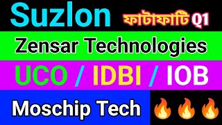 Suzlon 🛑 Zensar 🛑 UCO 🛑 IDBI 🛑 IOB 🛑 Moschip 🛑 Share Market  Dhar Trading Tips [upl. by Leirvag909]