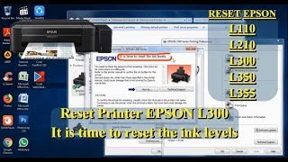 Reset Printer Epson L300 It is time to reset the ink levels Masa Pakai Bantalan Printers Ink Pad [upl. by Hareema936]