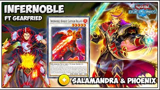 Infernoble Knight FT Gearfried  Salamandra amp Phoenix  Borrelsword Slash  YuGiOh Duel Links [upl. by Obed]