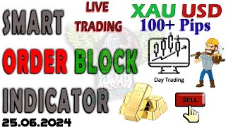 XauUsd Live Trading with Smart Order Block Indicator gold xauusd orderblocks forex [upl. by Naejeillib236]