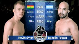 Kevin Syler vs Damian Tolaba Combate Cotas MMA 1 [upl. by Meingoldas]