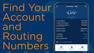 Where Are My Account and Routing Numbers  Navy Federal Mobile App [upl. by Raimundo186]