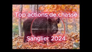 Top actions chasse sanglier 2024 Wild boar hunting [upl. by Medor]