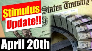 Stimulus Payment Update April 20th [upl. by Ahaelam756]