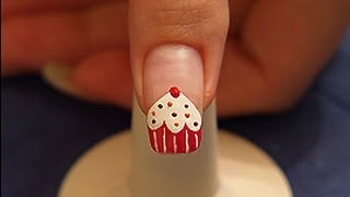 Cupcake as fingernail design with nail lacquers [upl. by Martijn]