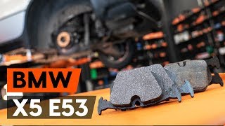 How to change rear brake pads  rear brake pad set on BMW X5 E53 TUTORIAL AUTODOC [upl. by Arie]