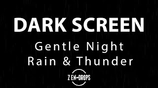 Rain sounds for sleeping black screen 3 hours  Rain And Thunder Sounds For Sleeping [upl. by Ardek]