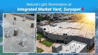 Illuminating Integrated Market Yard Suryapet Skyshades Daylighting System Installation [upl. by Ytsud24]