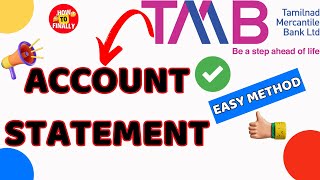 TMB Account Statement  How to Download TMB Bank Account Statement [upl. by Guillemette]