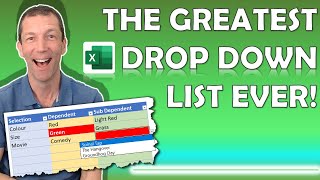 The 2nd EASIEST Excel multiple level drop down list Newer even easier video is available in link 🔔 [upl. by Anesor150]