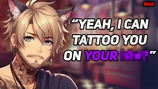 M4A Your Flirty Tattoo Artist Roommate Gives You A Spicy Tattoo Friends to  British Accent [upl. by Ayatan448]