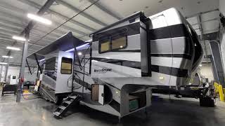 Luxury Fifth Wheel Tour 2021 Riverstone Legacy 37FLTH Toy Hauler  Couchs RV Nation RV Review Tour [upl. by Nance226]