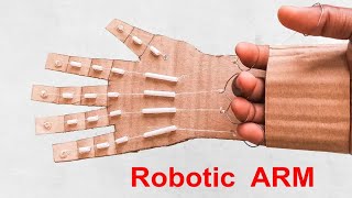 How to make a robotic arm at home out of cardboard  Robotic arm from cardboard [upl. by Base]