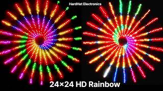 24x24 HD Rainbow Controller Pixel Led Circle SetupHardhat Electronics7415463658 [upl. by Ecertap]