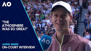 Jannik Sinner OnCourt Interview  Australian Open 2024 Semifinal [upl. by Eelloh]