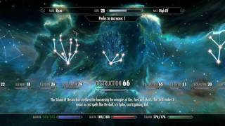 Skyrim Conjuration Mage with Alteration secondary build overview with dragon fight [upl. by Ilan]