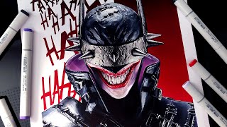 Drawing The Batman Who Laughs with Copic Markers [upl. by Arvind]