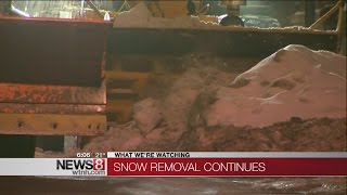 Snow removal continues in New Haven [upl. by Sinnylg145]