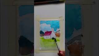 Watercolour painting  landscape  Europe [upl. by Clemens]