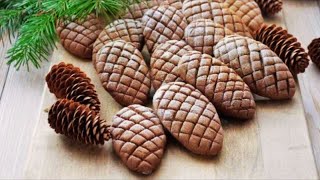 Шоколадное НОВОГОДНЕЕ ПЕЧЕНЬЕ quotШишкиquot Оригинально вкусно и просто Christmas cookies [upl. by Silvan]