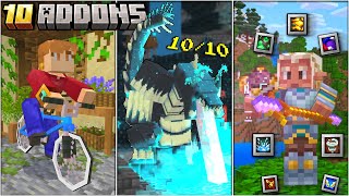 TOP 10 ADDONS PARA MINECRAFT PE 121 Bedrock [upl. by Ahsilat]