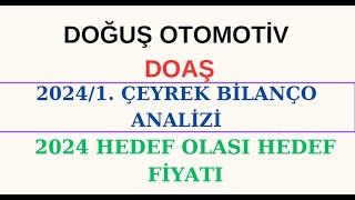 DOAS HİSSE ANALİZ 2024ÇEYREK BİLANÇO ANALİZİ DOAS HİSSE TEMEL ANALİZ BORSA [upl. by Metcalf533]