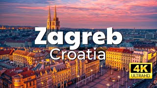 Zagreb Croatia Walking tour 4k [upl. by Ellehs639]