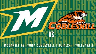 McDaniel Volleyball Highlights  91424 vs SUNY Cobleskill [upl. by Yadroc]