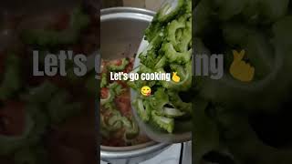 Lets cook Ginisang ampalaya with egg and alamang shortvideo cooking ulam ginisangampalaya [upl. by Enileqcaj]