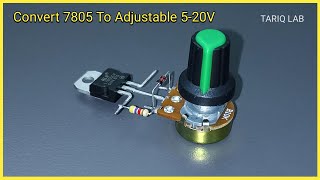 Convert 7805 Into Adjustable Regulator [upl. by Sloane]