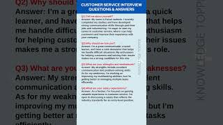 Customer Service Interview Questions and Answers [upl. by Oralie405]