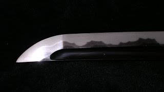 Japanese Nihonto Sword Hamon Kissaki Menuki Tsuka Samurai  Amazing [upl. by Ethben]