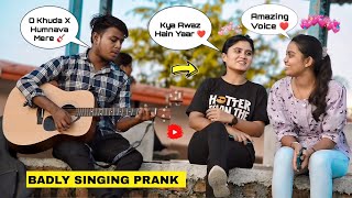 Randomly Singing O Khuda X Humnava Mere Song In Public Prank With Twist 😜😍 Singing Prank [upl. by Analli]