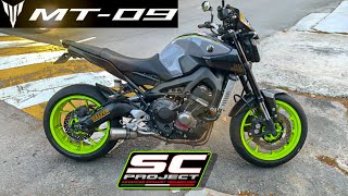 YAMAHA MT09  FZ09 2016 WALKAROUND amp SC PROJECT EXHAUST SOUND  MALAYSIA [upl. by Manas407]