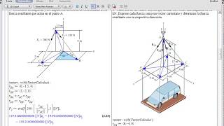 Ejercicios de Vectores Fuerza y Proyecciones 2D y 3D part 01 [upl. by Olivero]