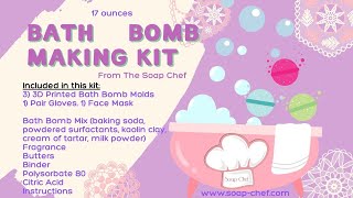 Bath Bomb Making Kit  available on Etsy SoapChefMolds [upl. by Enajaras]