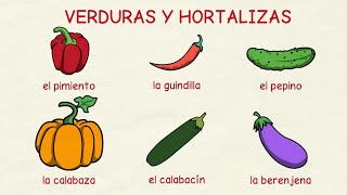 Aprender español Las verduras y las hortalizas 🍆 nivel avanzado [upl. by Owiat]