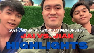 JAI UCHIDA BLUE VS JIAN KENNETH RED  CARAGA TAEKWONDO CHAMPIONSHIP 2024 [upl. by Felten]