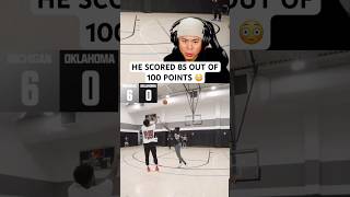 HE SCORED 85 OUT OF 100 POINTS 😳 shorts basketballshorts basketball viral trending [upl. by Lonny433]